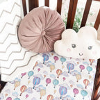 The Gilded Bird Fitted Balloon Cot Bed Sheet Balloon Festival