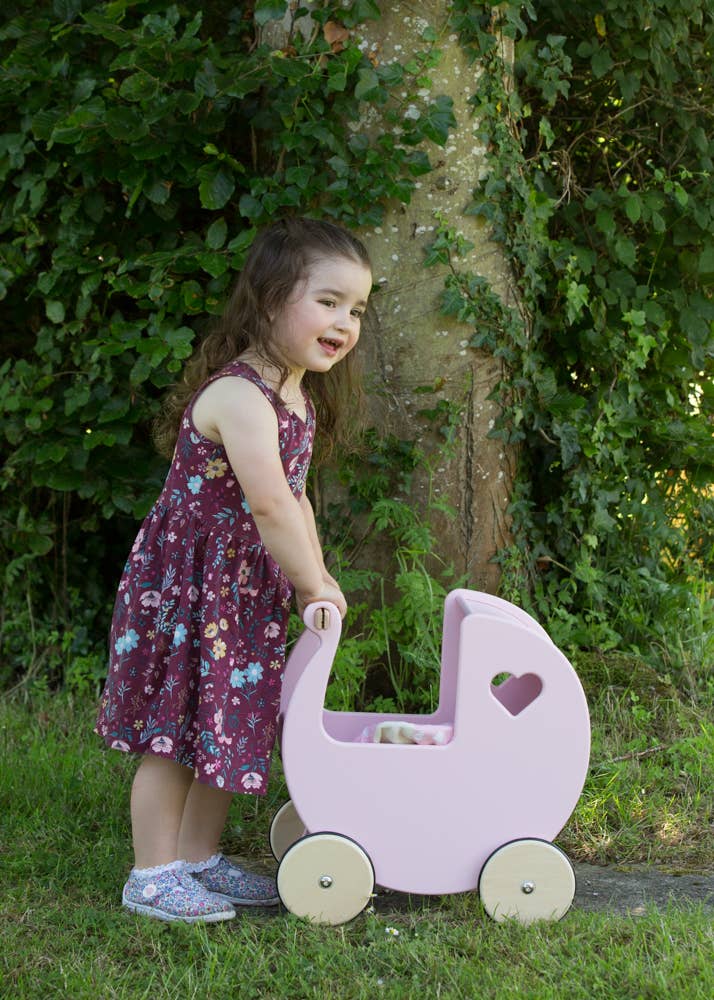 Moover Classic Dolls Pram- Light Pink
