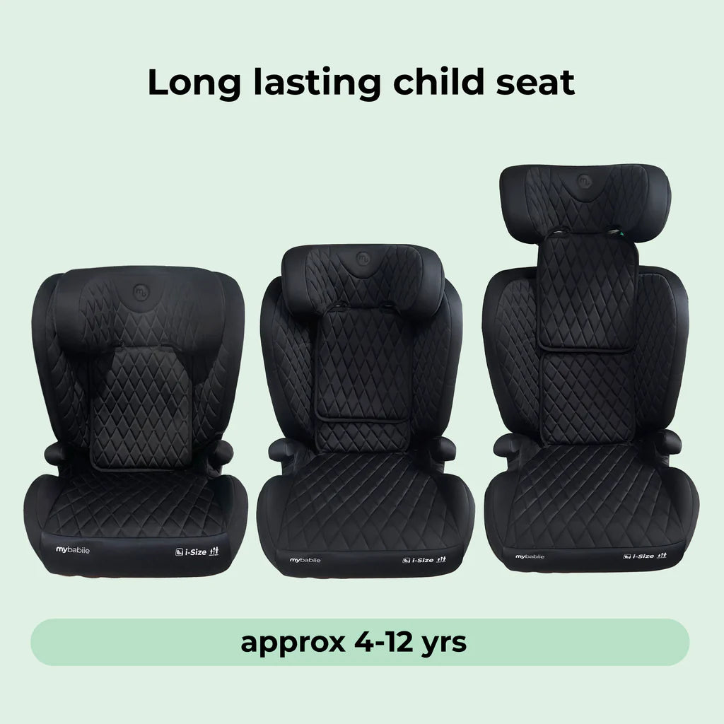 My Babiie MBCS23 i-Size (100-150cm) High Back Booster Car Seat - Billie Faiers Quilted Black