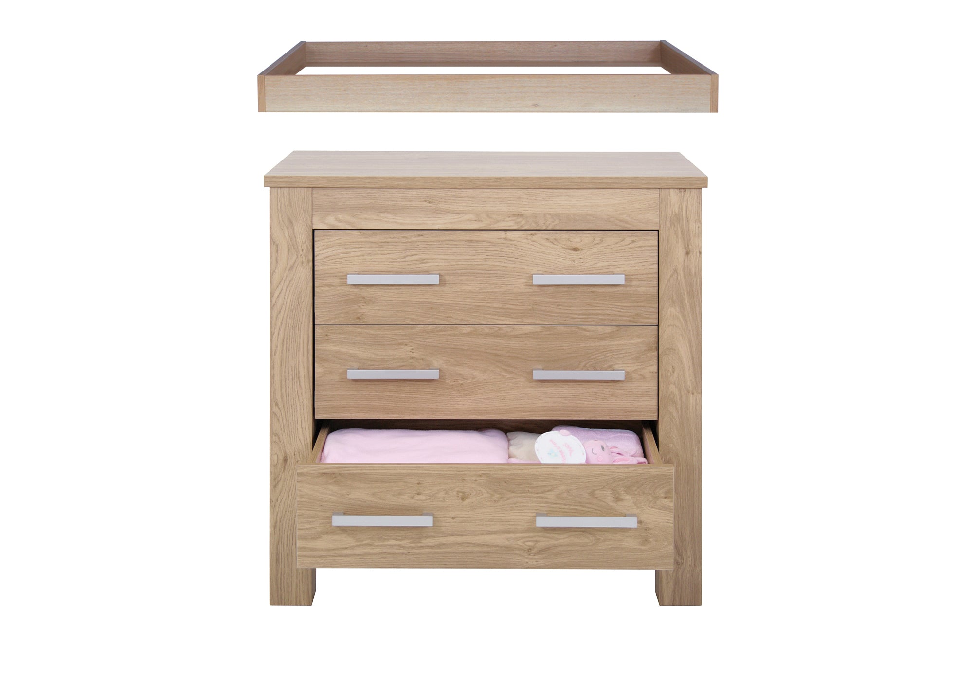 BabyStyle Bordeaux Nursery Furniture Set (Oak) - 3 Piece