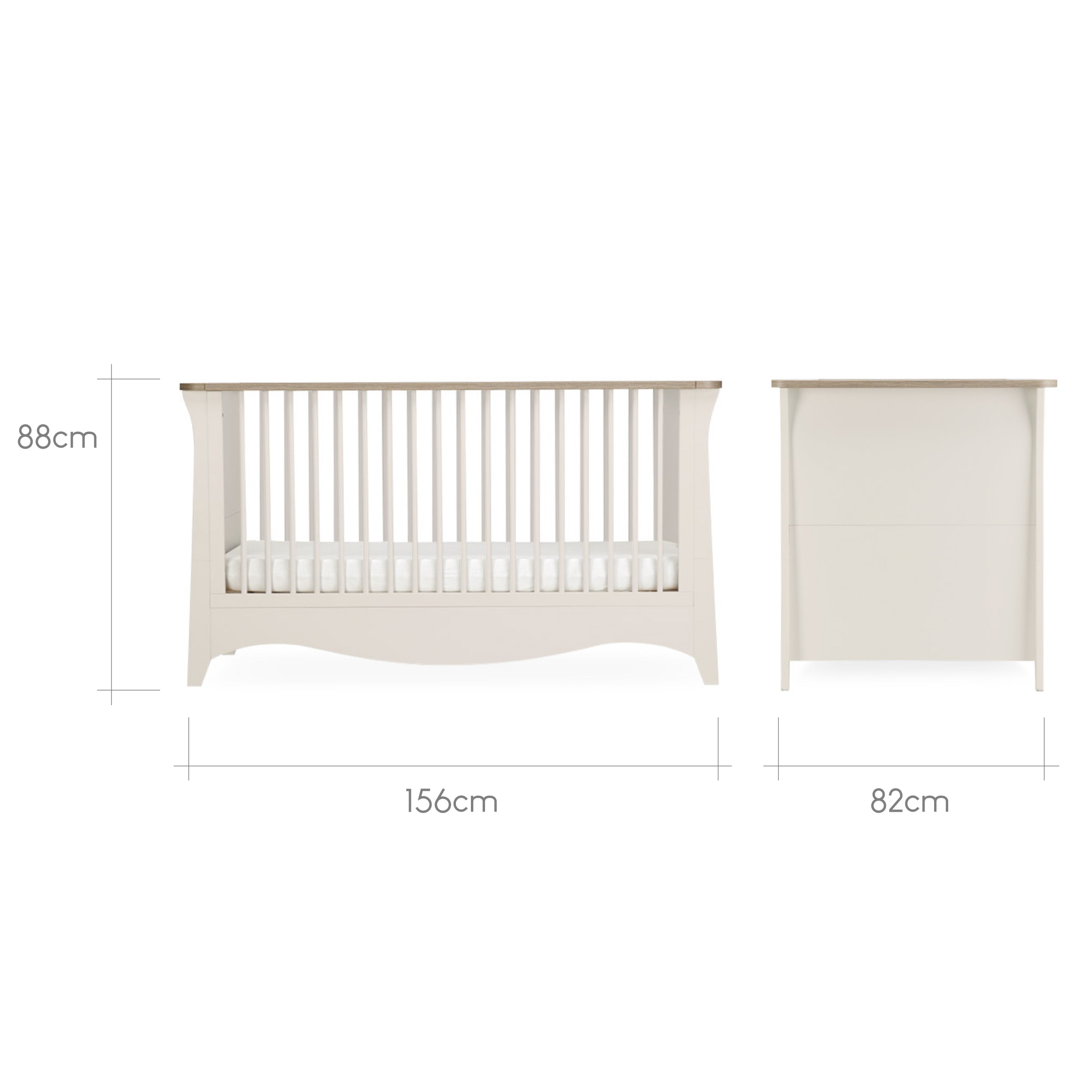 Cuddleco Clara 2 Pc Nursery Set- Cashmere & Ash
