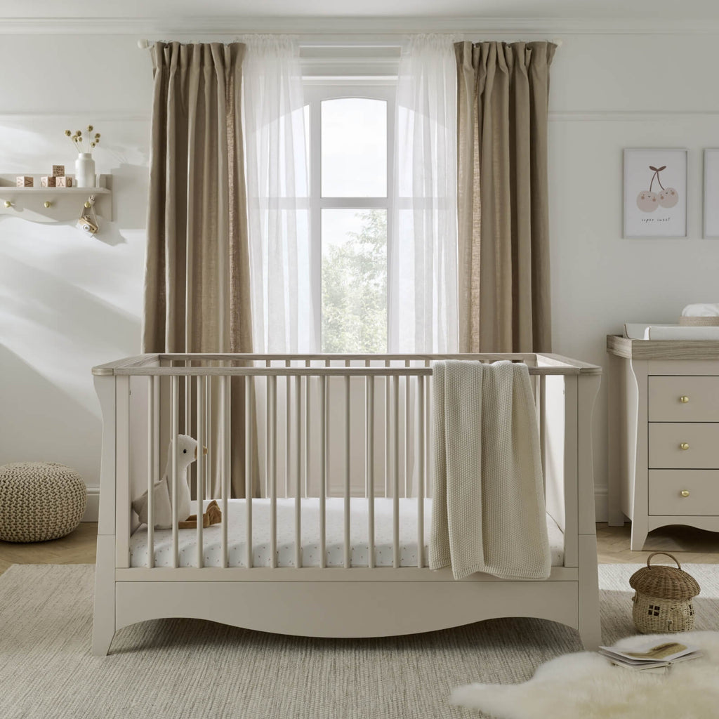 Cuddleco Clara 2 Pc Nursery Set- Cashmere & Ash