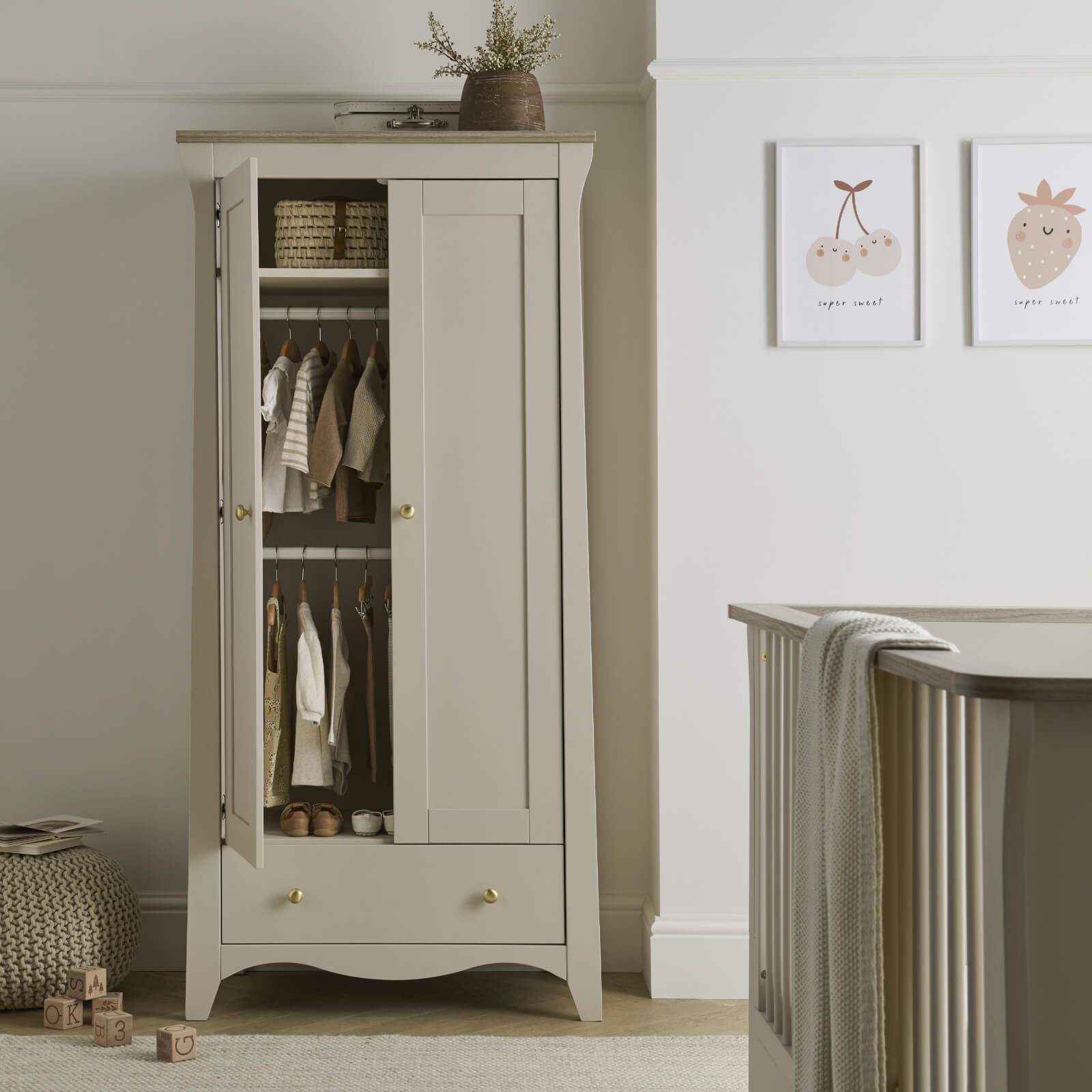 Cuddleco Clara 3 Pc Furniture Set-Cashmere & Ash