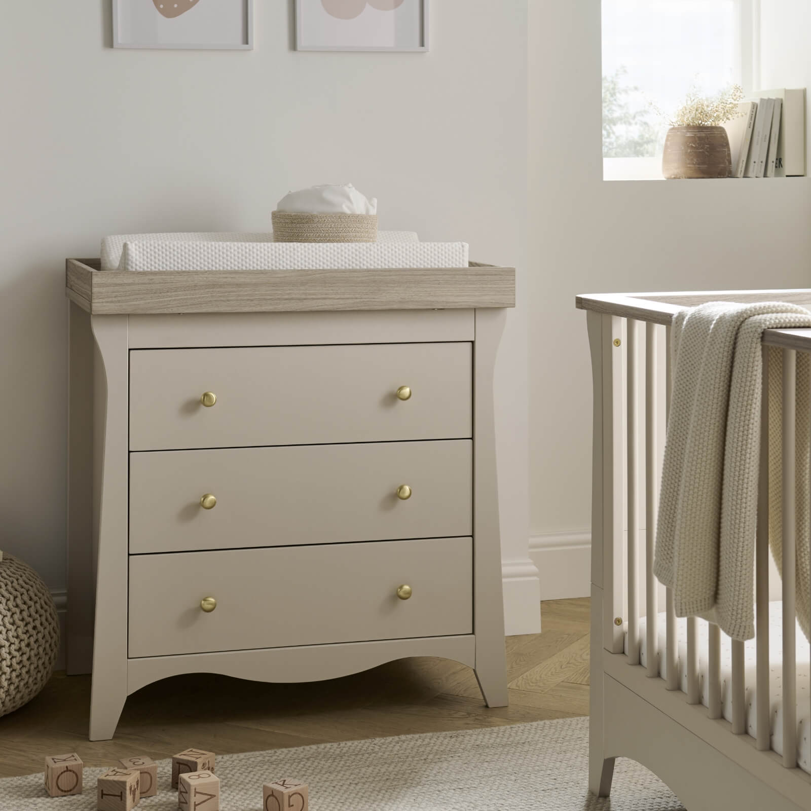Cuddleco Clara 3 Pc Furniture Set-Cashmere & Ash