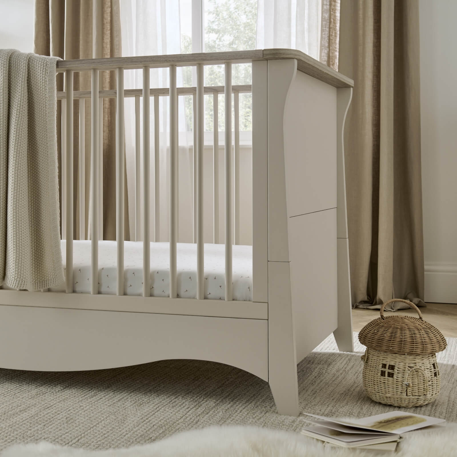 Cuddleco Clara Cashmere & Ash Cot Bed