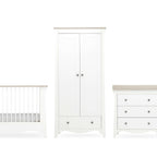 Cuddleco Clara 3pc Set- White & Ash