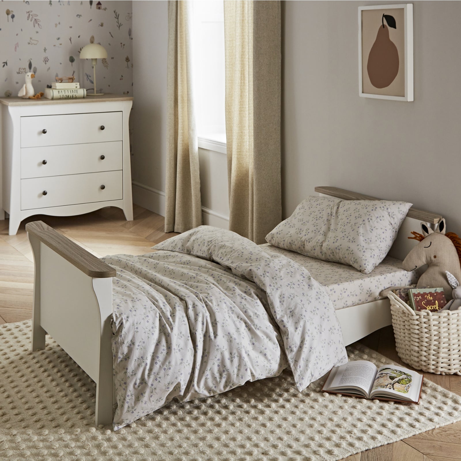 Cuddleco Clara 3pc Set- White & Ash