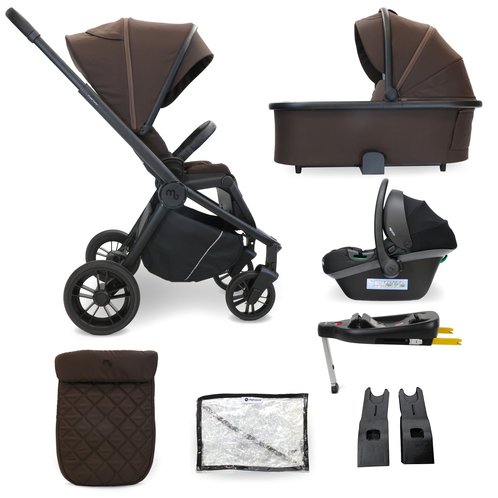 My Babiie MB450 3 in 1 Plus Base- Chocolate