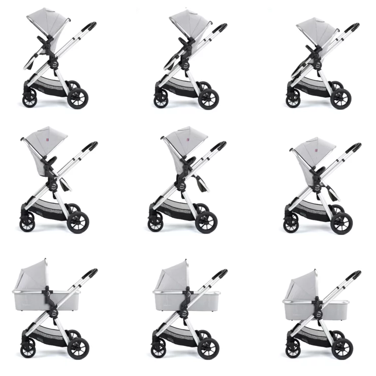 MeMore V2 Pram Pushchair - Silver Grey