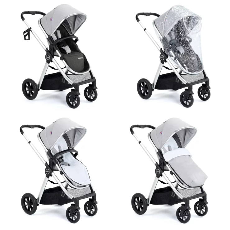 MeMore V2 Pram Pushchair - Silver Grey