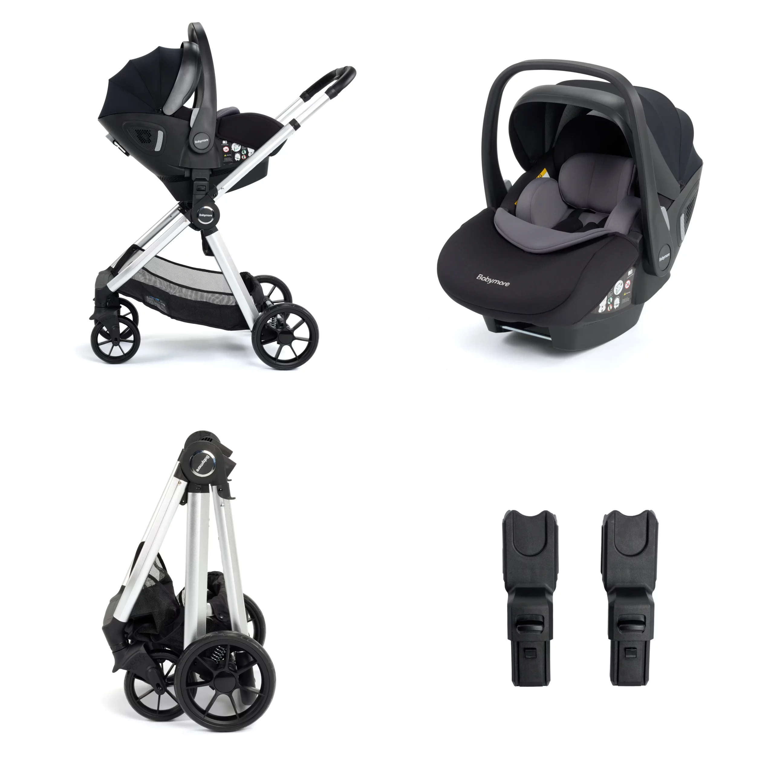 Mimi Travel System Pecan i-Size Car Seat – Silver