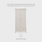 Cuddleco Clara Cashmere & Ash 2 Door Double Wardrobe