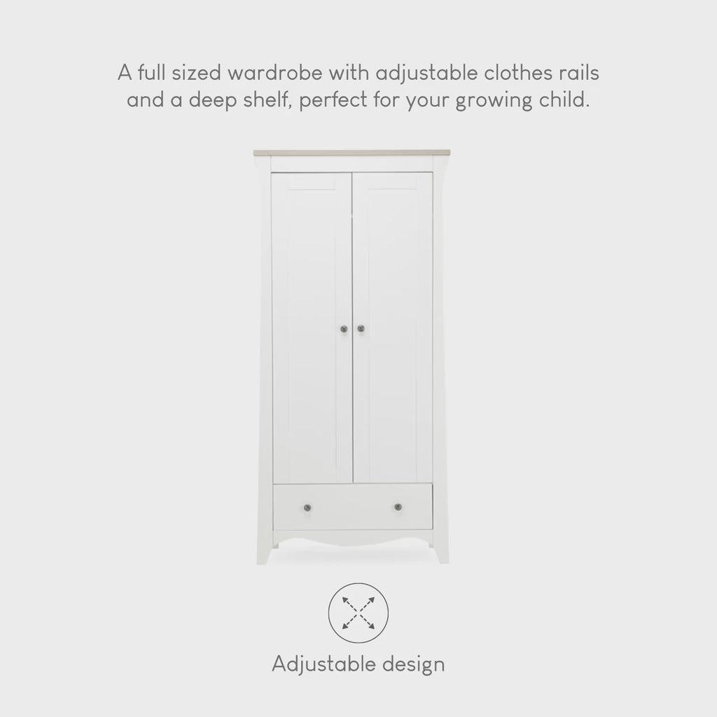 Cuddleco Clara 3pc Set- White & Ash