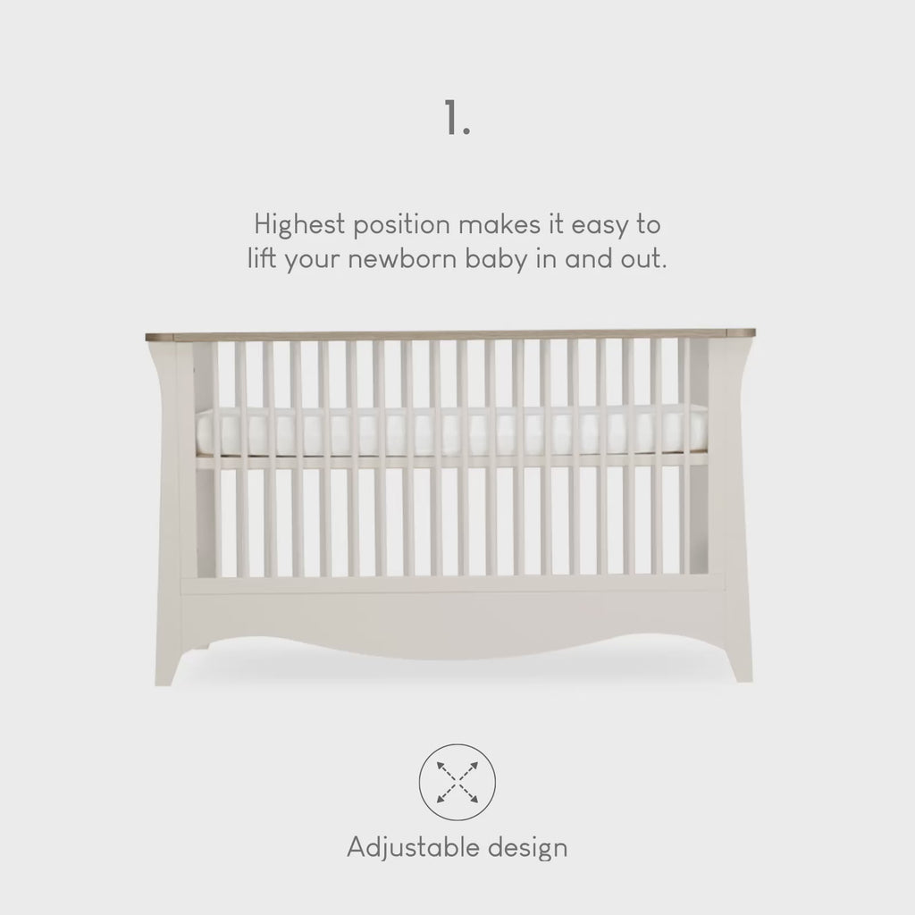Cuddleco Clara Cashmere & Ash Cot Bed