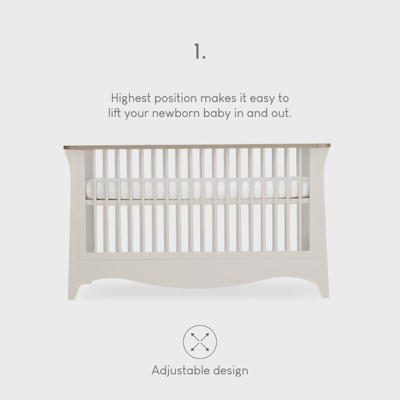 Cuddleco Clara Cashmere & Ash Cot Bed