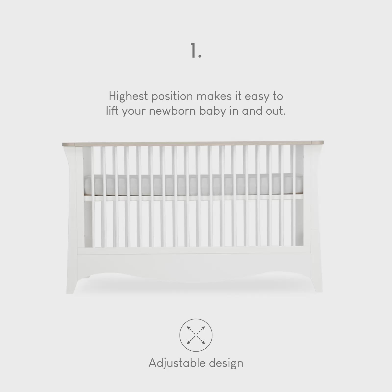 Cuddleco Clara 3pc Set- White & Ash