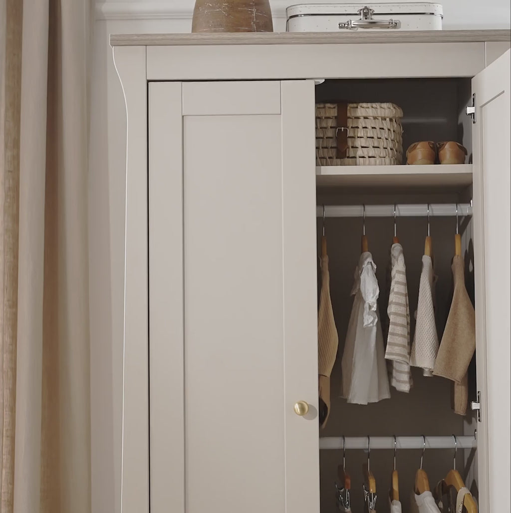 Cuddleco Clara Cashmere & Ash 2 Door Double Wardrobe