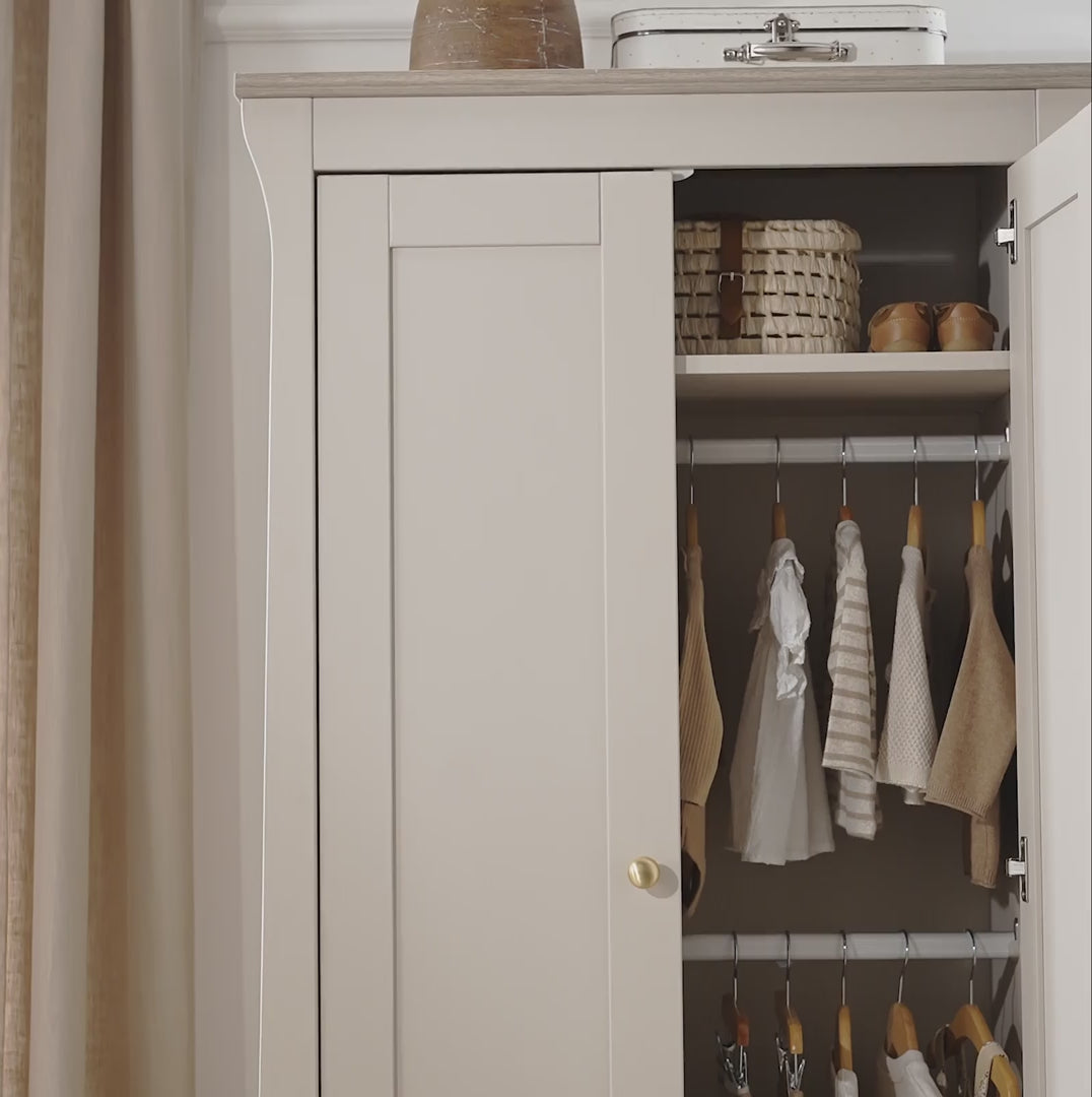 Cuddleco Clara Cashmere & Ash 2 Door Double Wardrobe