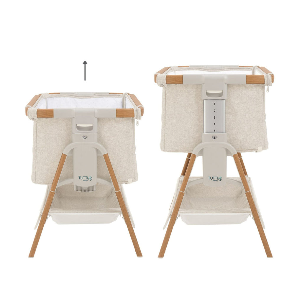 Tutti Bambini CoZee XL Bedside Crib & Cot Walnut/Ecru