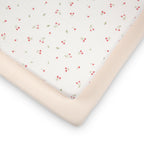 4 Piece Cot Bed Bedding Set - Ditsy Cherry