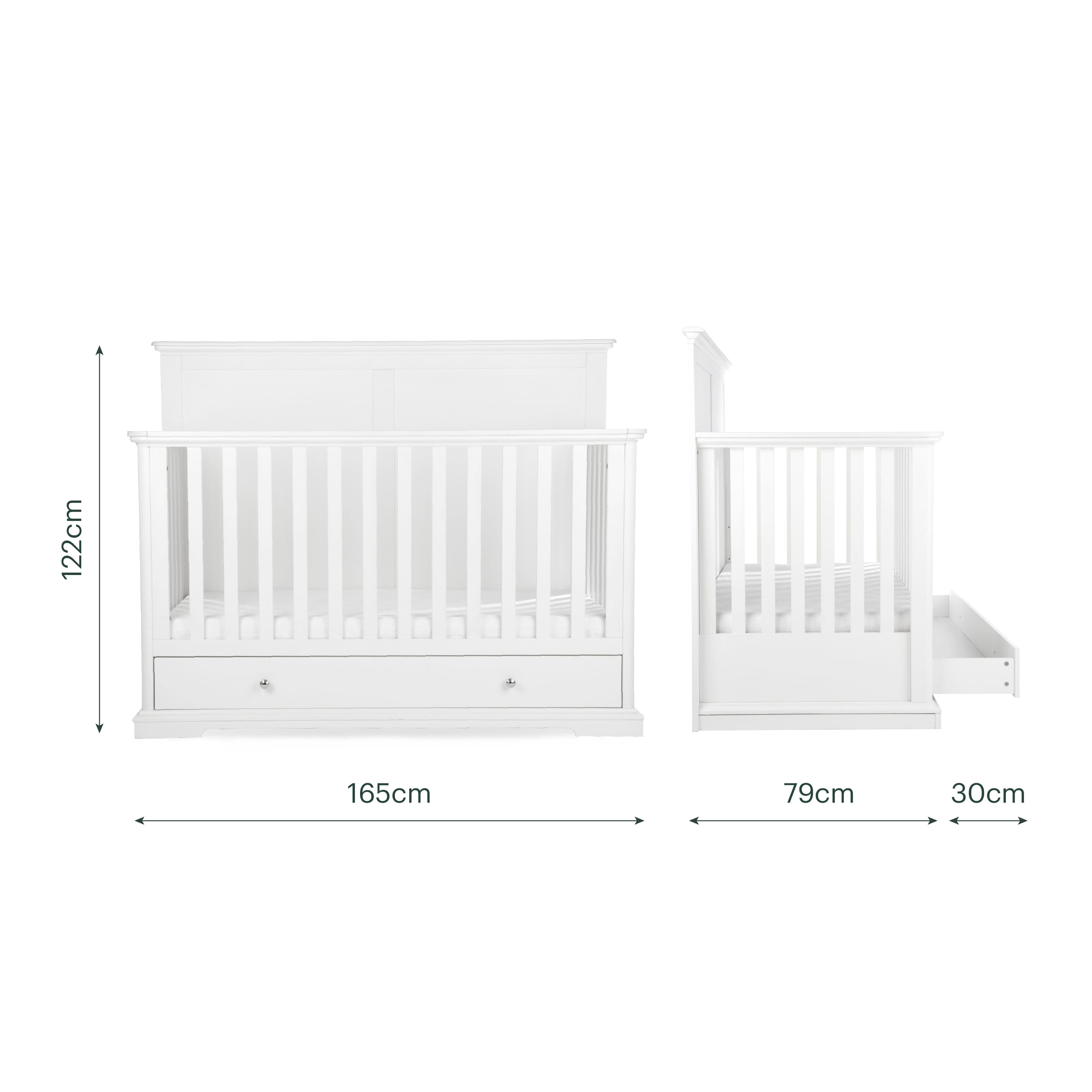 Beaumont Grand 3 Piece Nursery Furniture Set - White