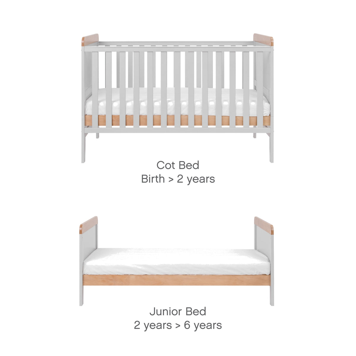 Tutti Bambini Rio 2 Piece Room Set - Honey Oak & Dove Grey