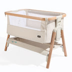 CoZee Air Bedside Crib - Scandinavian Walnut/Ecru