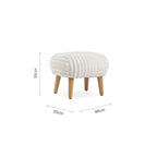 Etta Nursing Chair & Foot stool - Faux Fur Cream