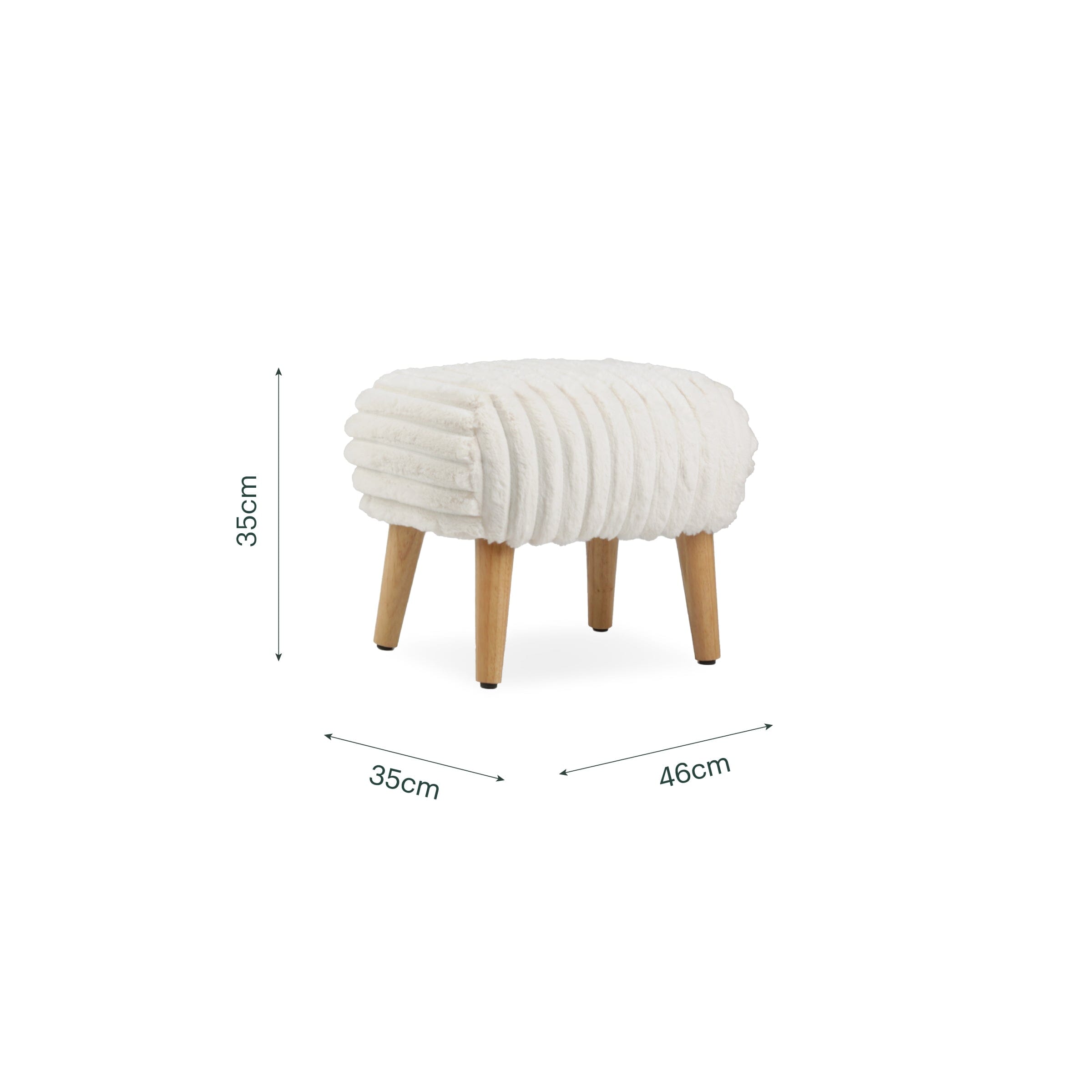 Etta Nursing Chair & Foot stool - Faux Fur Cream