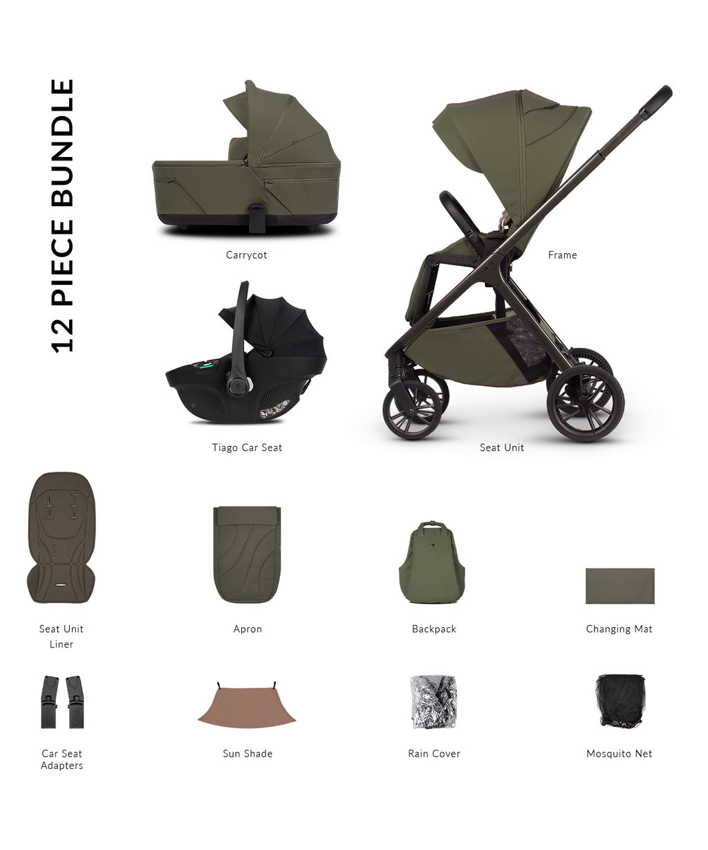 Venicci Tila Comfort Bundle (3 In 1) Olive- Tiago Black