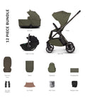 Venicci Tila Comfort Bundle (3 In 1) Olive- Tiago Black