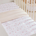 4 Piece Cot Bed Bedding Set - Ditsy Cherry