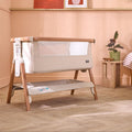 CoZee Air Bedside Crib - Scandinavian Walnut/Ecru