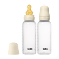 BIBS Baby BPA-Free PP Bottle Set 270ml 2 Pack Latex - Ivory