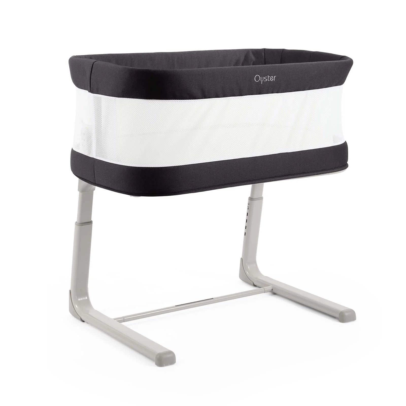 Oyster wiggle crib (non drop side) carbonite