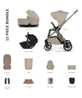 Venicci Tila Comfort Bundle Latte- 3 in 1 Tiago Beige
