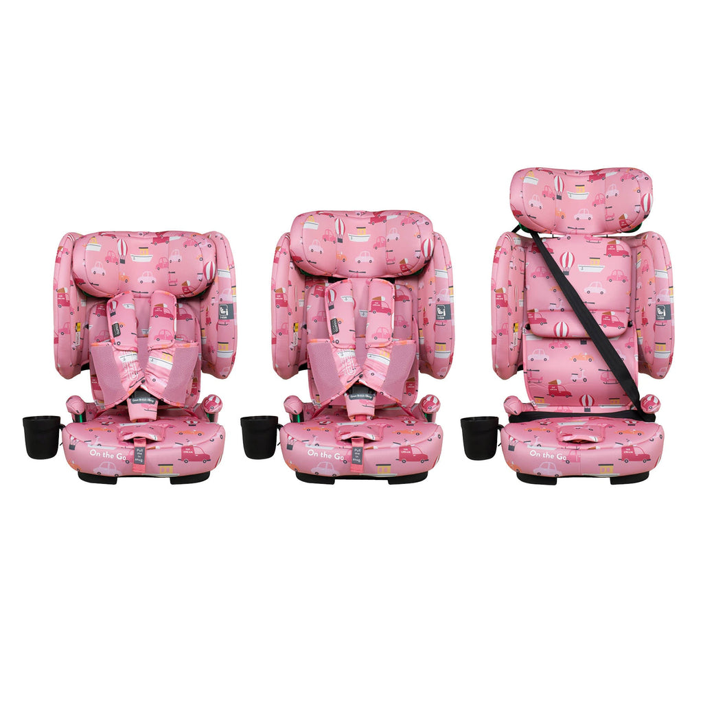 Cosatto On The Go i-Size Travel Car Seat Itchy Feet Rosy