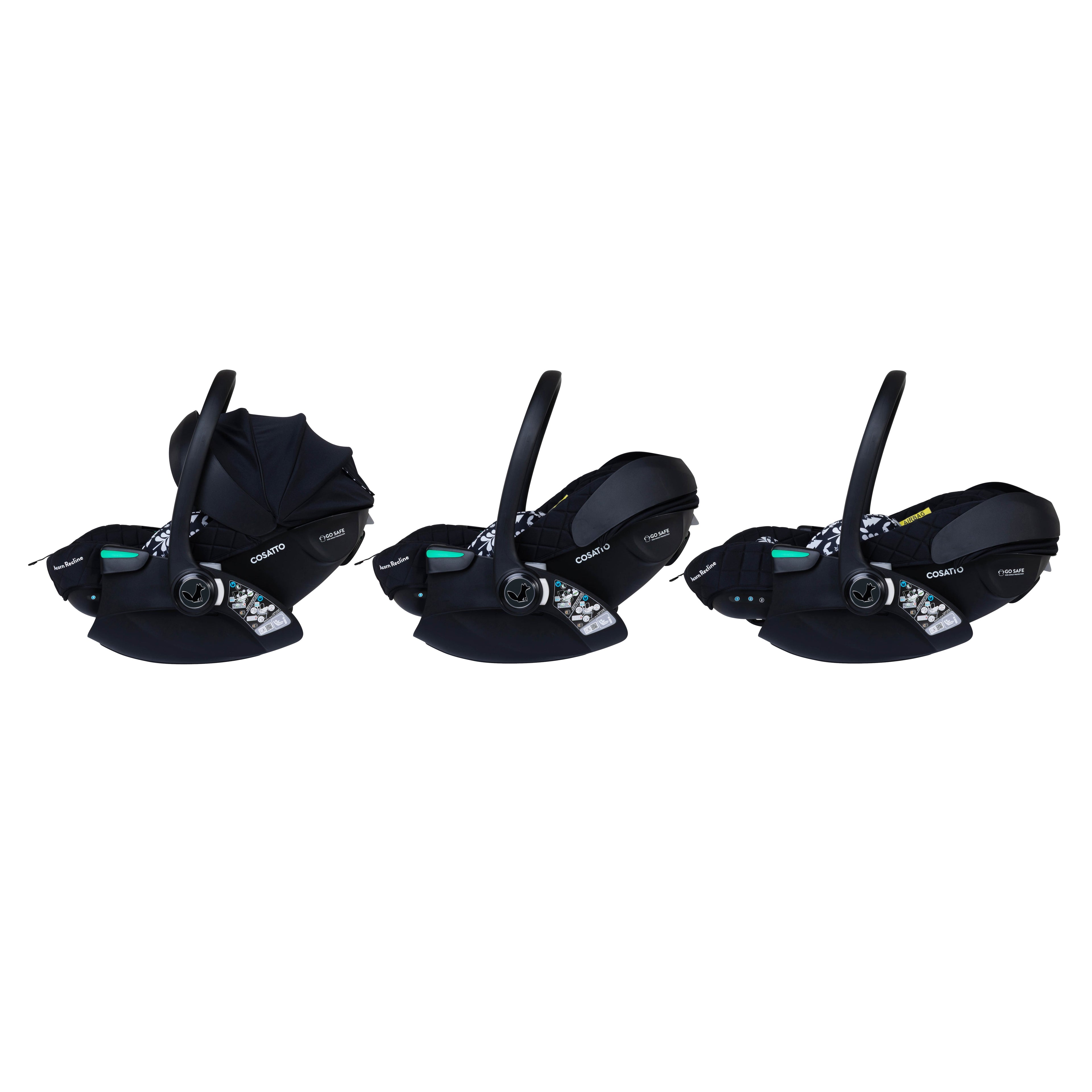 Cosatto Wow 3 All Stage Family Rotate & Recline 2 Base Bundle Silhouette