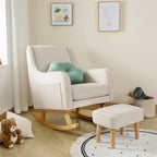 Ida Nursing Chair with Footstool – Ivory