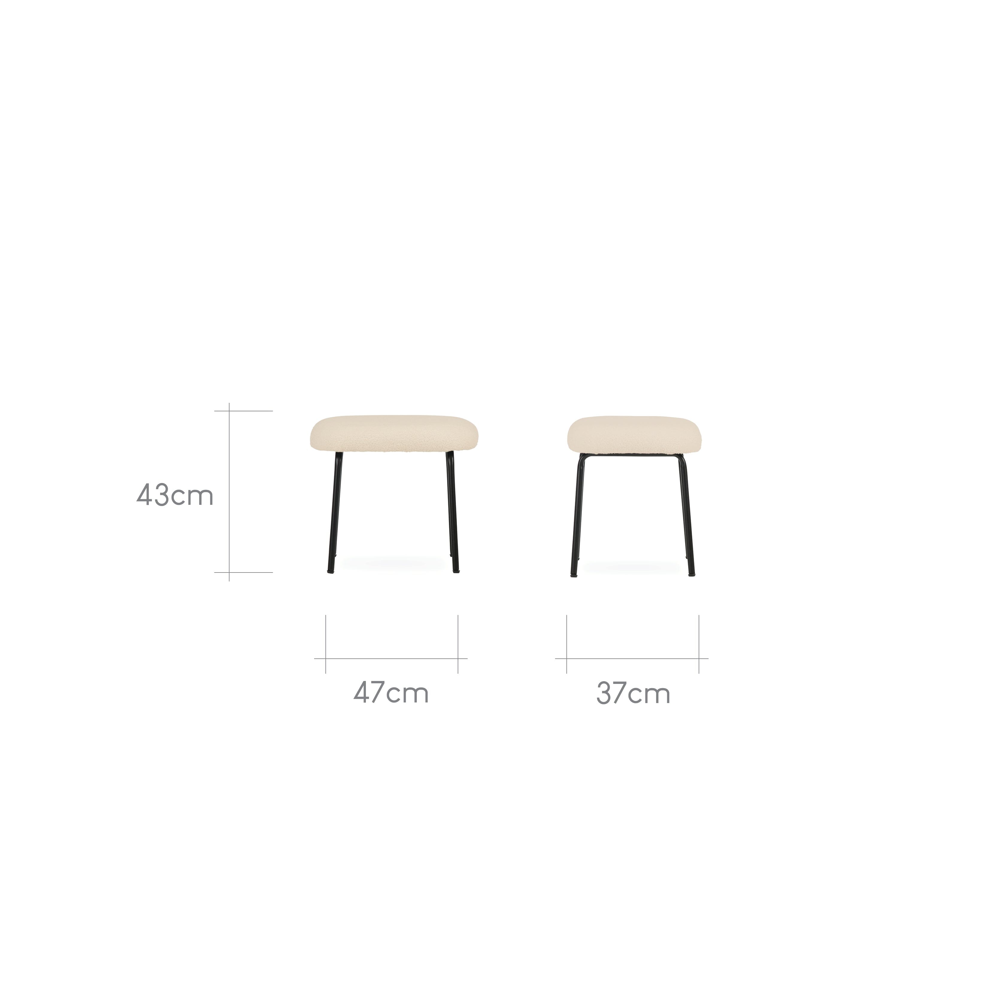 Marley Nursing Chair and Footstool - Teddy Light Beige