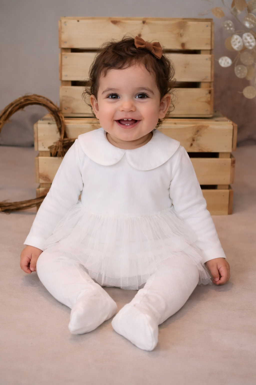Girls Single Sleepsuit With A Tutu Finish