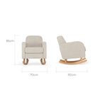 Etta Boucle Nursing Chair - Mushroom