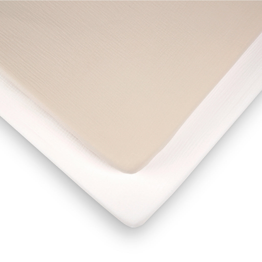 2 Pack Cot Bed Sheets - Cashmere Waffle