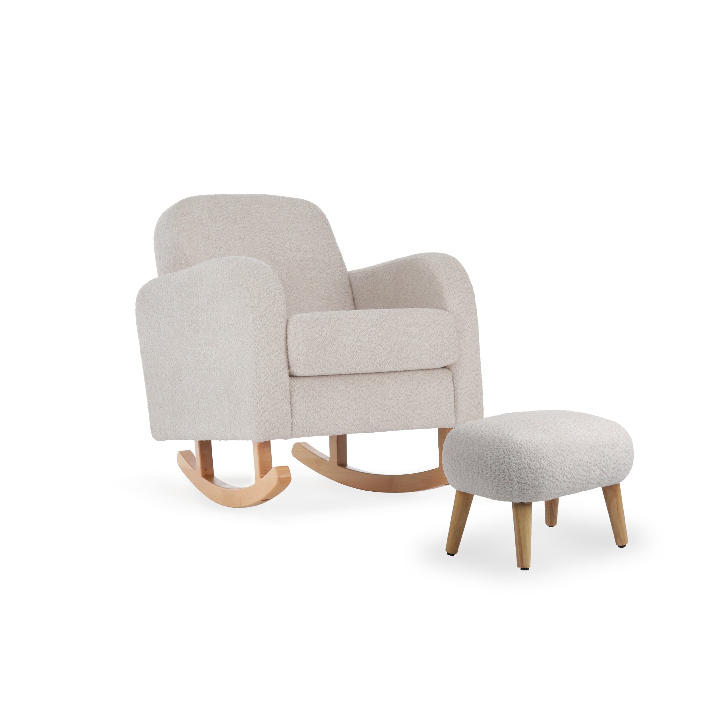 Etta Nursing Chair & Foot stool - Boucle Mushroom