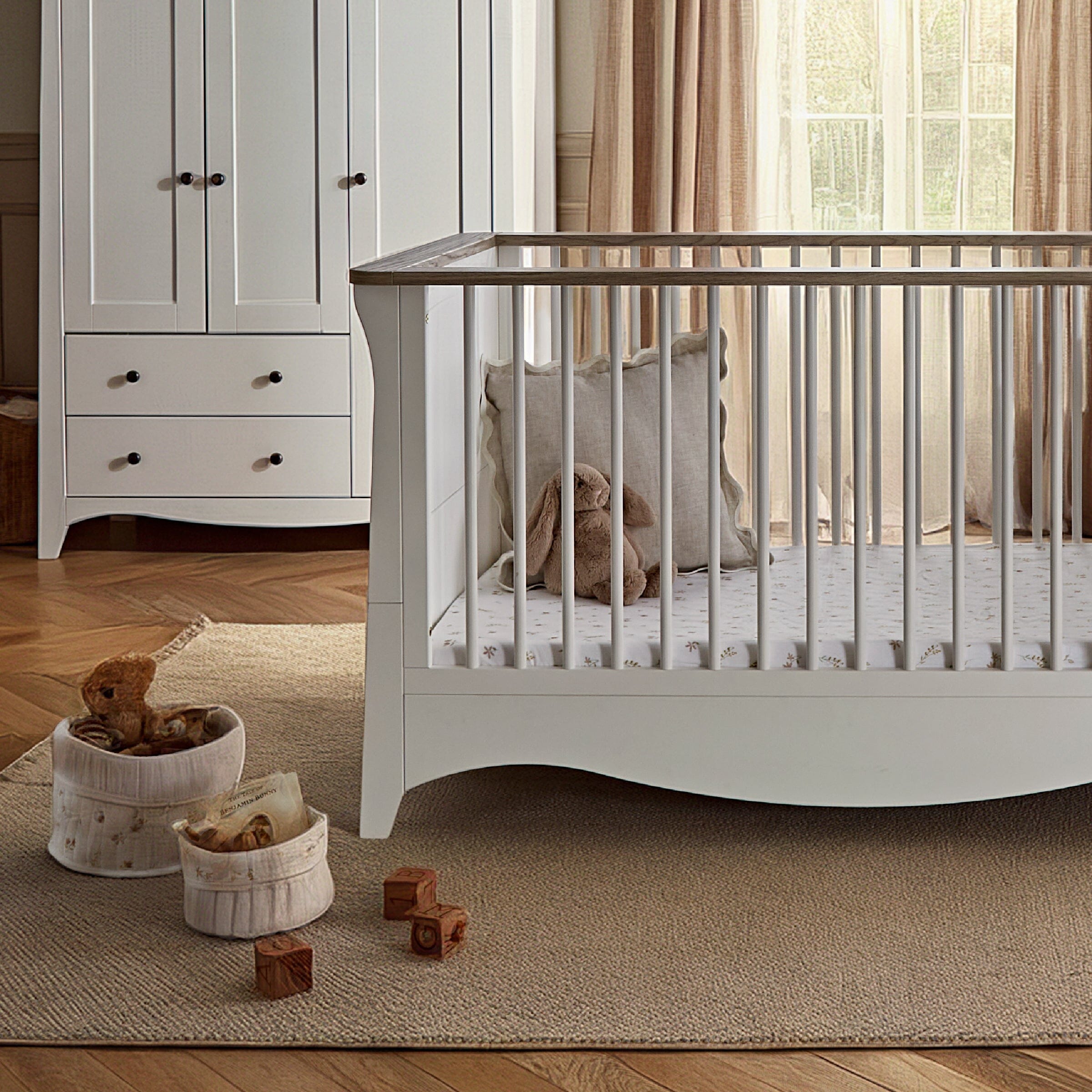 Clara Luxe 2 Piece Furniture Set - White & Ash