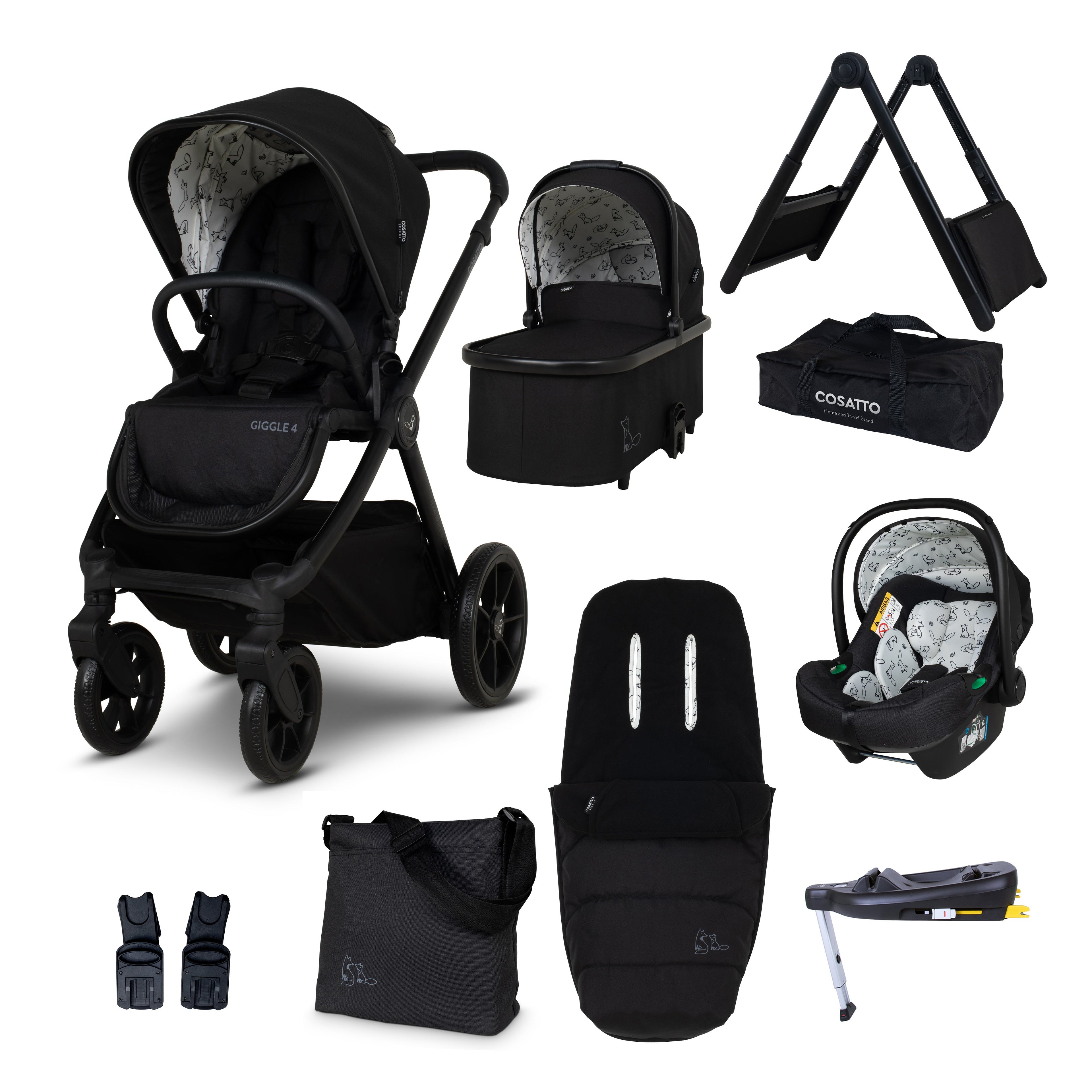 Cosatto Giggle 4 Everything Home and Travel Bundle Foxed