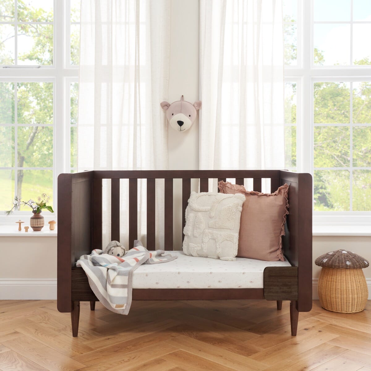 Tutti Bambini Japandi 2 Piece Room Set- Warm Walnut