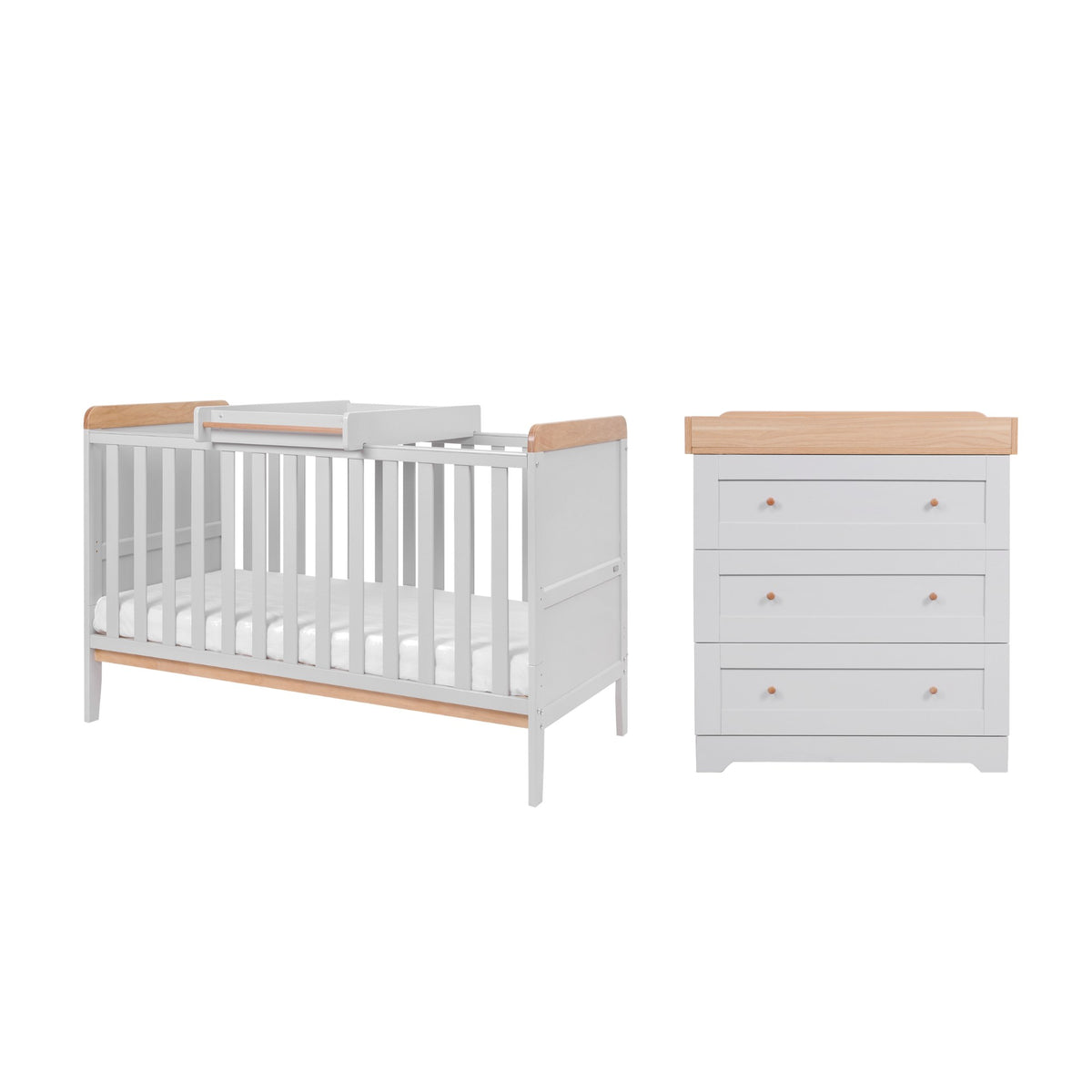 Tutti Bambini Rio 2 Piece Room Set - Honey Oak & Dove Grey