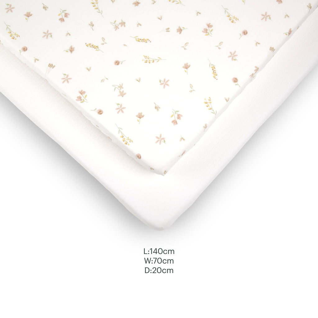 2 Pack Cot Bed Sheets - Cashmere Meadow