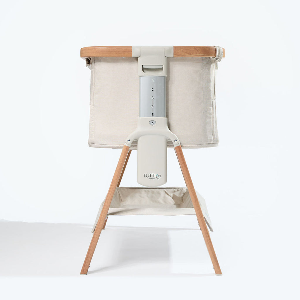 CoZee Air Bedside Crib - Scandinavian Walnut/Ecru